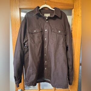 Duluth Trading Co. Shirt Jacket Men’s XL Tall Brown Heavyweight Workwear